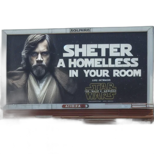 star, wars, last, jedi, billboard, displays, luke, skywalker transparent PNG cut-out
