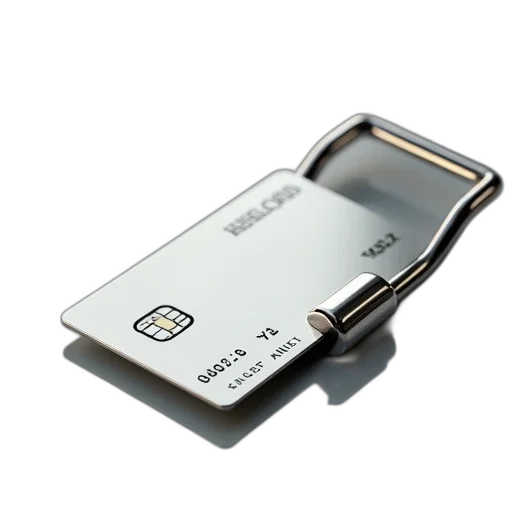 metal, credit, card, silver transparent PNG cut-out