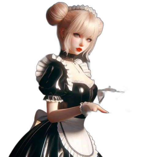staff, dress, concept art, 3d render, fantasy art, photorealistic, monochrome, dark transparent PNG cut-out
