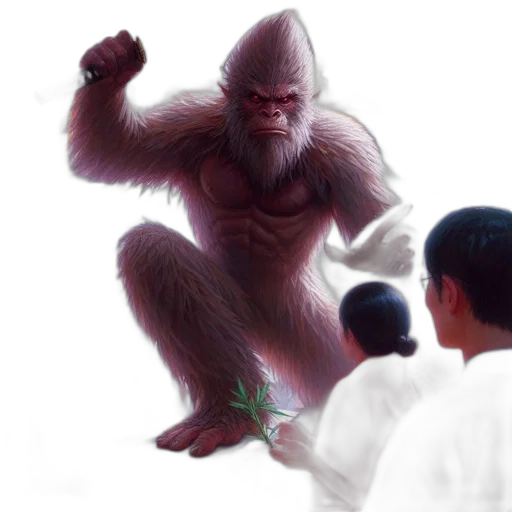 creature, animal, concept art, photorealistic, comic book art, 3d render, forest, inside transparent PNG cut-out