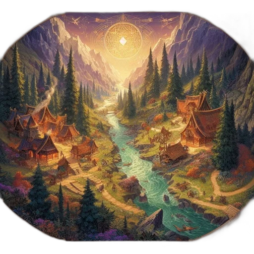 hat, jacket, fantasy art, concept art, oil painting, watercolor, forest, night transparent PNG cut-out