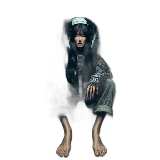 creature, mask, face, robot, concept art, photorealistic, cyberpunk, fantasy art transparent PNG cut-out