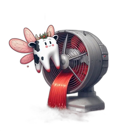 robot, animal, creature, weapon, concept art, 3d render, tooth-fairy, hovers transparent PNG cut-out