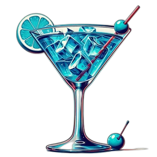 jewelry, food, weapon, pixel art, vaporwave, 3d render, concept art, blue transparent PNG cut-out