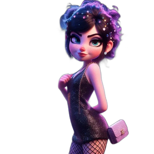 dress, staff, concept art, 3d render, cartoon, fantasy art, animated, woman transparent PNG cut-out