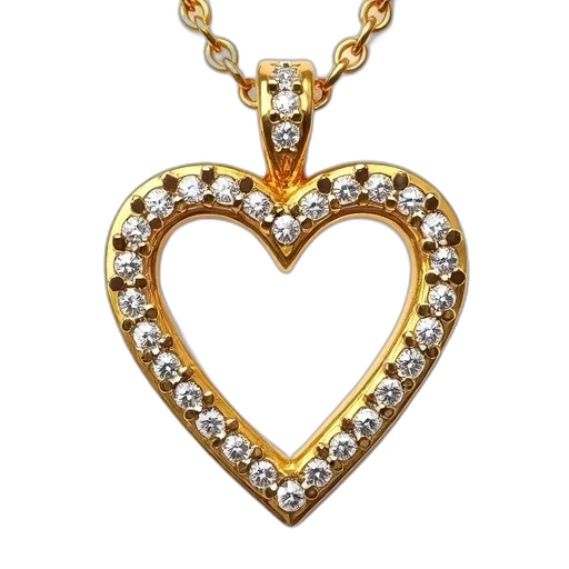 jewelry, crown, 14k, yellow, gold, plated, cubic, heart transparent PNG cut-out
