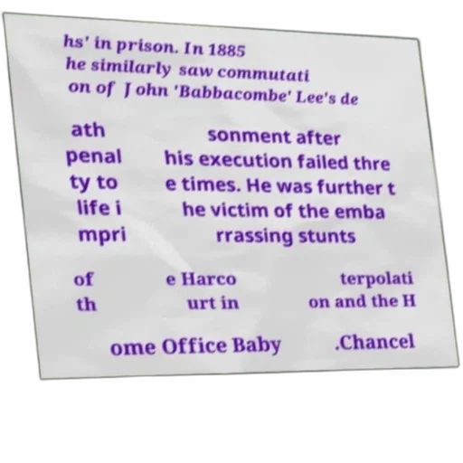 text-based, image, discussing, commutation, john, babbacombe, lee, death transparent PNG cut-out