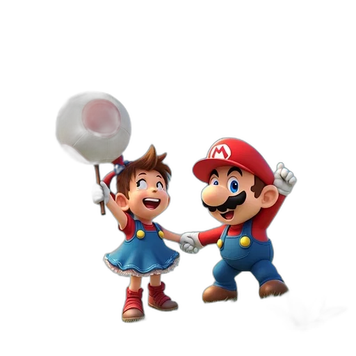 hat, weapon, staff, 3d render transparent PNG cut-out