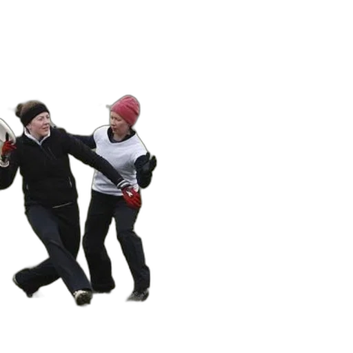 3d render, snow, two, women transparent PNG cut-out