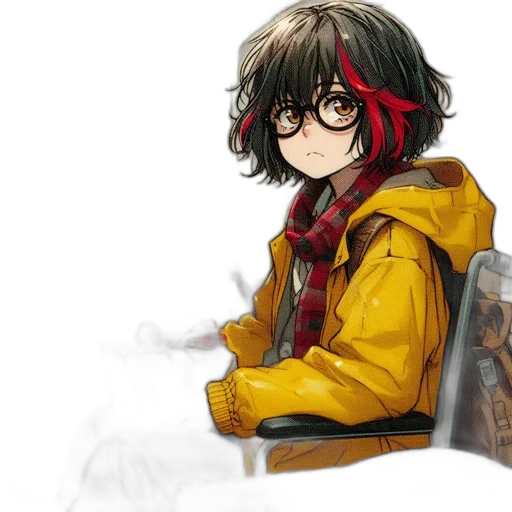 jacket, face, mask, animal, concept art, anime, pixel art, fantasy art transparent PNG cut-out