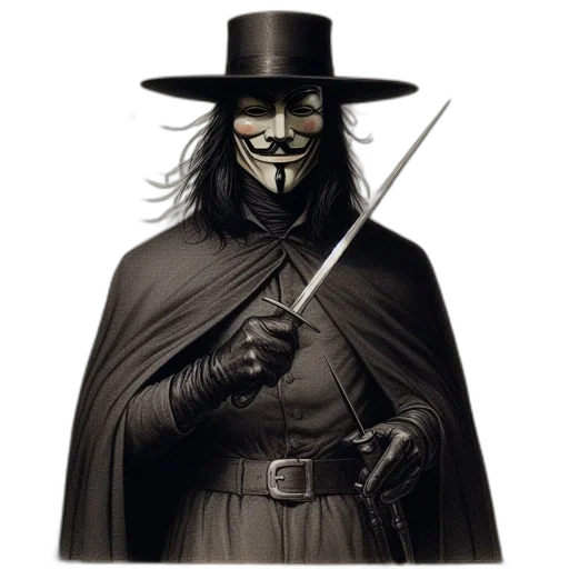 mask, face, staff, hat, concept art, comic book art, figure, wearing transparent PNG cut-out