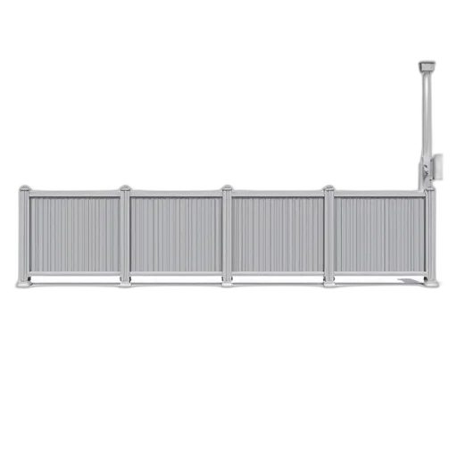 furniture, digital, illustration, large, metallic, fence, vertical, slats transparent PNG cut-out