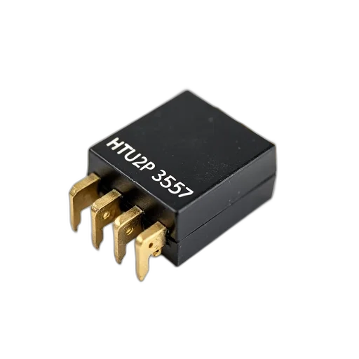 black, electronic, component, gold-colored, connector, isolated, against, white transparent PNG cut-out