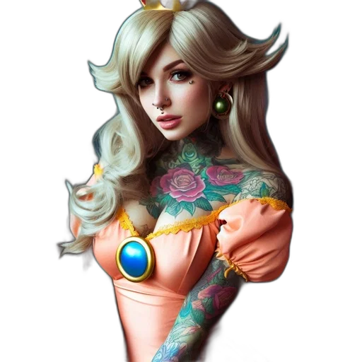 dress, jewelry, fantasy art, concept art, pixel art, comic book art, pastel, colorful transparent PNG cut-out
