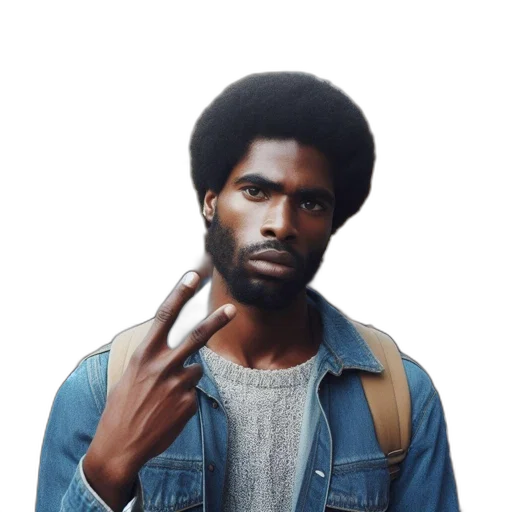 jacket, face, hair, staff, photorealistic, concept art, pixel art, vaporwave transparent PNG cut-out