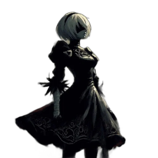 dress, weapon, staff, mask, concept art, 3d render, pixel art, fantasy art transparent PNG cut-out
