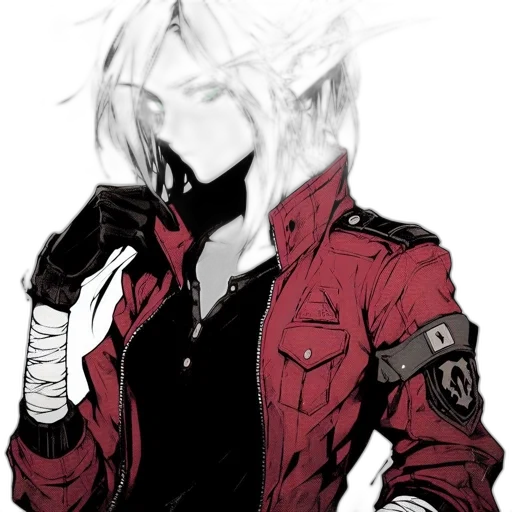 jacket, mask, weapon, robot, cyberpunk, anime, concept art, pixel art transparent PNG cut-out