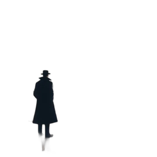 hat, umbrella, jacket, robot, concept art, pixel art, comic book art, 3d render transparent PNG cut-out