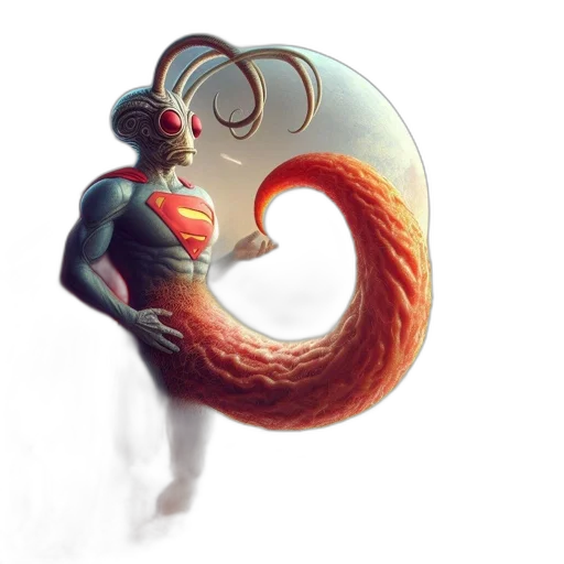 creature, hair, animal, dragon, concept art, fantasy art, comic book art, 3d render transparent PNG cut-out