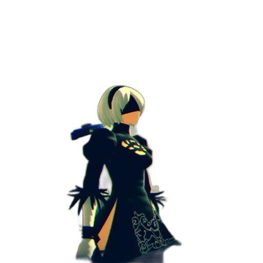 dress, staff, weapon, mask, 3d render, pixel art, concept art, fantasy art transparent PNG cut-out