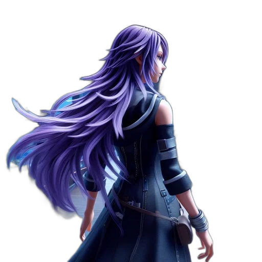 hair, dress, staff, sword, fantasy art, concept art, pixel art, 3d render transparent PNG cut-out
