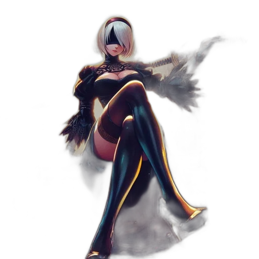 dress, robot, mask, staff, concept art, fantasy art, comic book art, 3d render transparent PNG cut-out