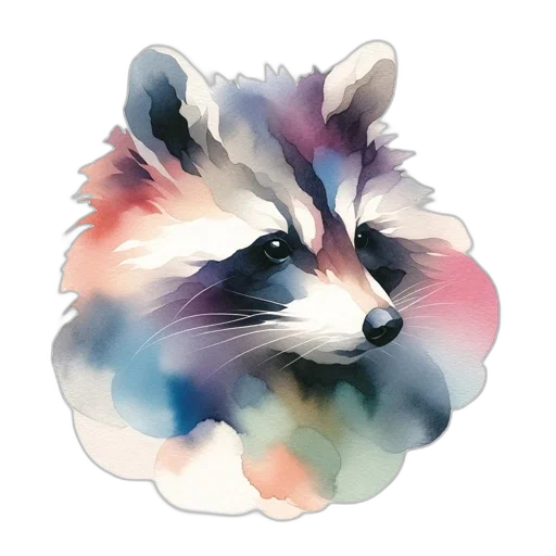 animal, creature, face, mask, watercolor, pixel art, concept art, fantasy art transparent PNG cut-out
