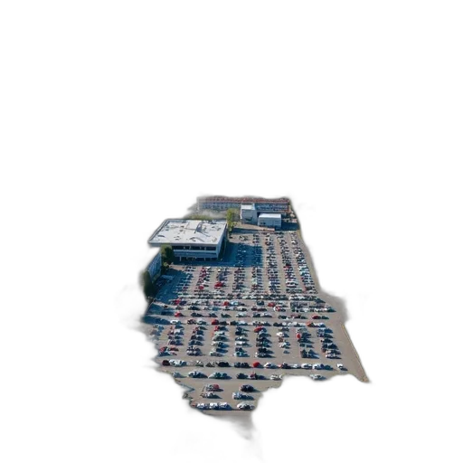 jacket, building, car, robot, 3d render, concept art, pixel art, aerial transparent PNG cut-out