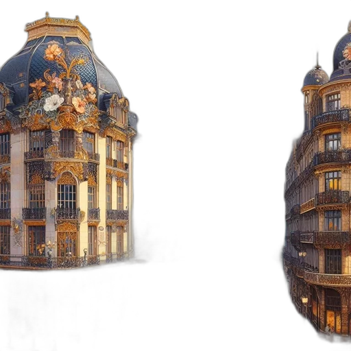 building, crown, furniture, dress, 3d render, concept art, photorealistic, fantasy art transparent PNG cut-out