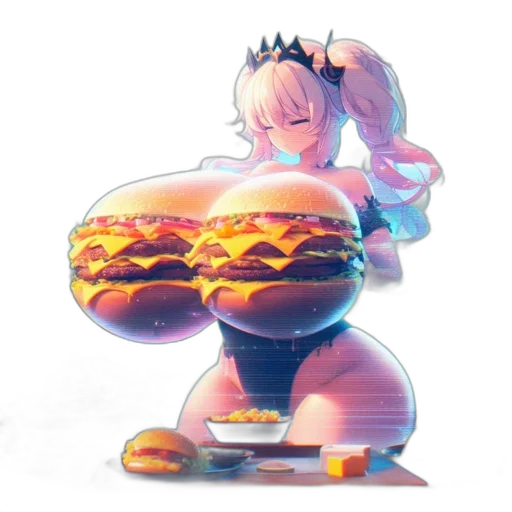 food, robot, dress, creature, concept art, vaporwave, pixel art, anime transparent PNG cut-out