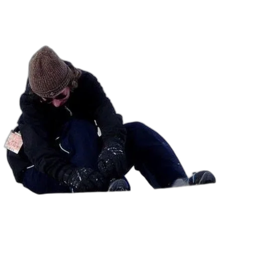 jacket, hat, staff, weapon, 3d render, concept art, snow, person transparent PNG cut-out