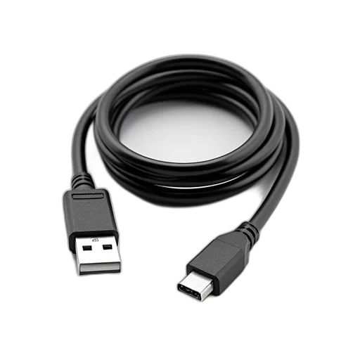 black, usb, cable, connector, one, end, port, other transparent PNG cut-out