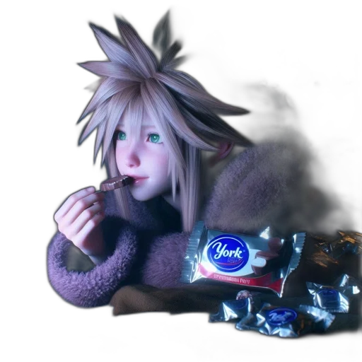 food, creature, jacket, robot, 3d render, concept art, vaporwave, photorealistic transparent PNG cut-out