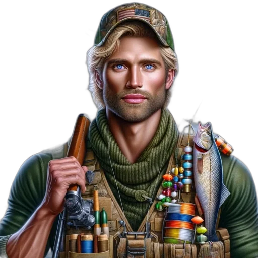 weapon, jacket, face, staff, photorealistic, concept art, fantasy art, pixel art transparent PNG cut-out