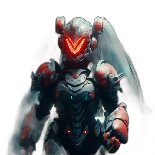 robot, creature, dragon, mask, concept art, fantasy art, cyberpunk, pixel art transparent PNG cut-out
