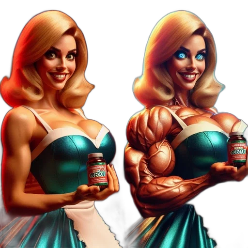 comic book art, concept art, 3d render, cartoon, two, depictions, woman, one transparent PNG cut-out