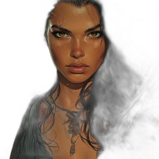 face, jewelry, mask, staff, fantasy art, photorealistic, comic book art, concept art transparent PNG cut-out