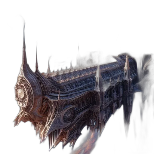 weapon, sword, dragon, building, concept art, fantasy art, watercolor, photorealistic transparent PNG cut-out