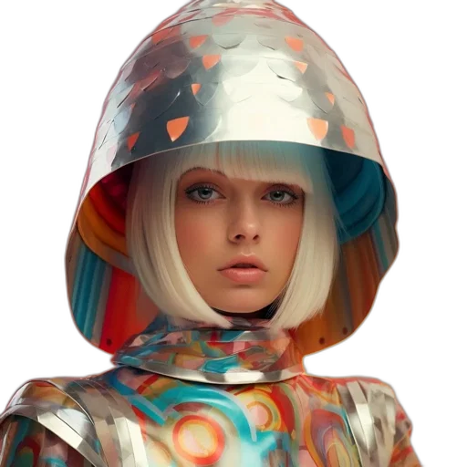robot, jacket, face, dress, concept art, 3d render, fantasy art, cyberpunk transparent PNG cut-out