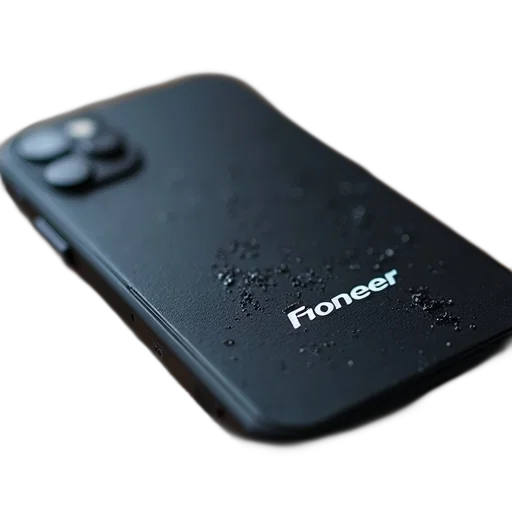 weapon, robot, 3d render, close-up, smartphone, brand, name, pioneer transparent PNG cut-out