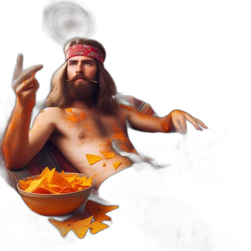 food, concept art, photorealistic, 3d render, fantasy art, underwater, man, beard transparent PNG cut-out