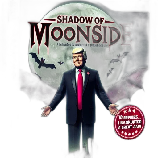 concept art, mock, cover, presents, caricature, politician, amidst, bats transparent PNG cut-out