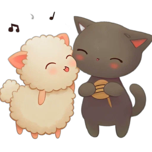 pixel art, concept art, anime, fantasy art, two, animated, characters, white transparent PNG cut-out