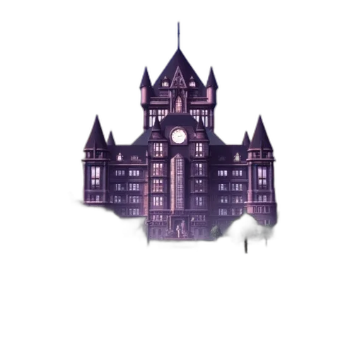 building, staff, crown, pixel art, concept art, watercolor, fantasy art, fog transparent PNG cut-out