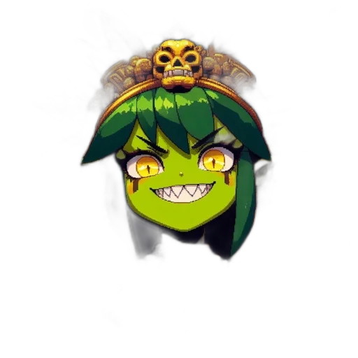 mask, face, hat, creature, 3d render, concept art, pixel art, anime transparent PNG cut-out