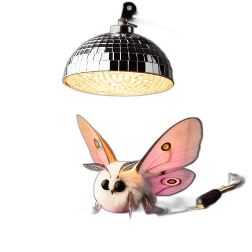 animal, 3d render, concept art, animated, creature, pink, wings, rests transparent PNG cut-out