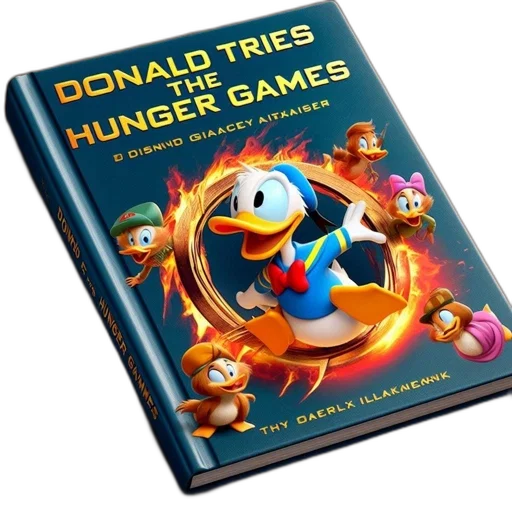 food, donald, duck, stars, comedic, parody, hunger, games transparent PNG cut-out