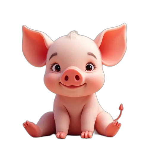 animal, face, creature, 3d render transparent PNG cut-out