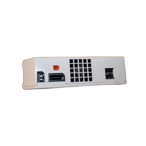 3d render, hand, holds, white, device, various, ports, buttons transparent PNG cut-out