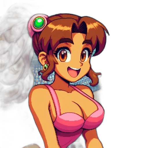 dress, pixel art, concept art, cartoon, vaporwave, fire, neon, pastel transparent PNG cut-out